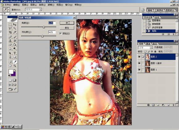 PHOTOSHOP打造美女绘画效果