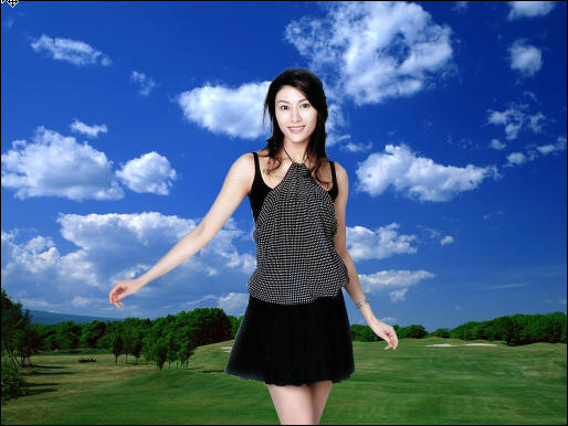 用Phototshop帮大美女李嘉欣抠图