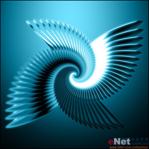 Photoshop打造漂亮3D螺旋抽象效果