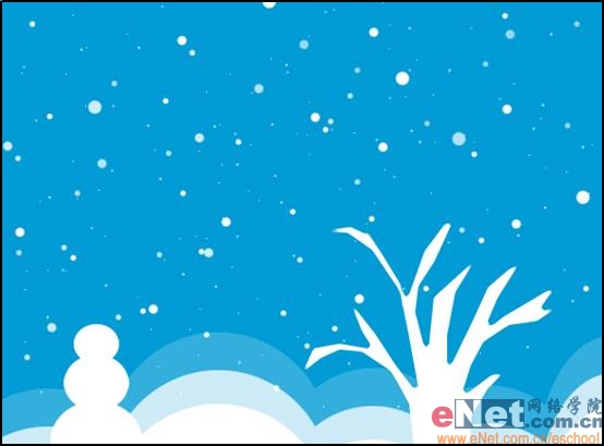 Photoshop教你绘制卡通圣诞雪景！